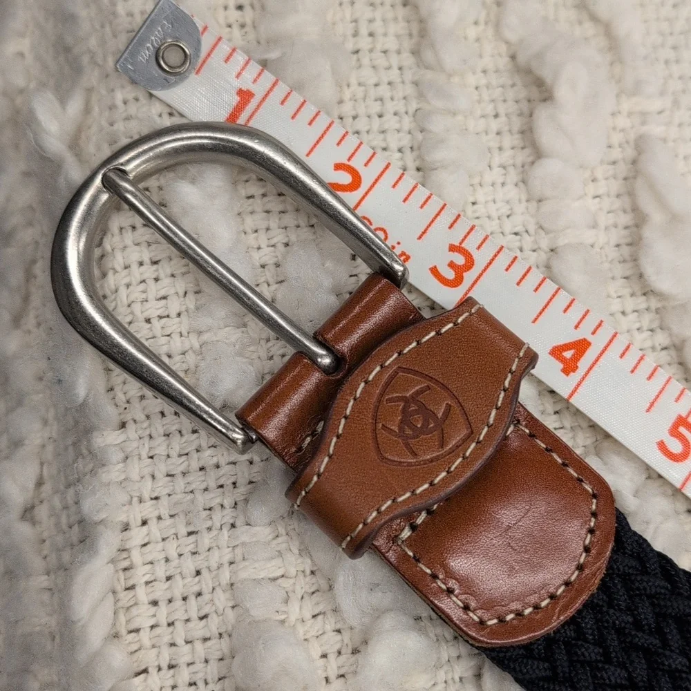 Ariat Men's Dark Blue Navy Woven Braided Belt 48